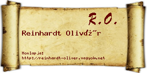 Reinhardt Olivér névjegykártya